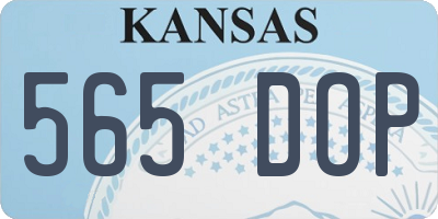 KS license plate 565DOP