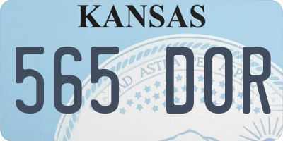 KS license plate 565DOR