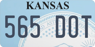 KS license plate 565DOT