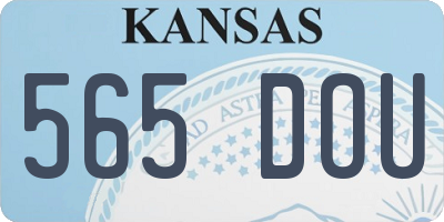 KS license plate 565DOU