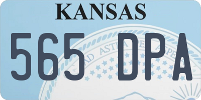 KS license plate 565DPA