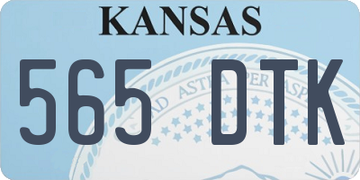 KS license plate 565DTK