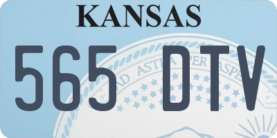 KS license plate 565DTV