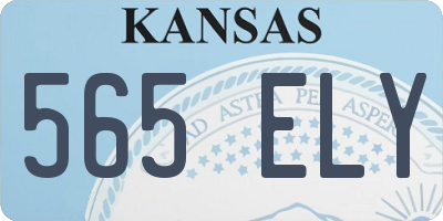 KS license plate 565ELY