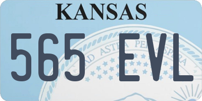 KS license plate 565EVL