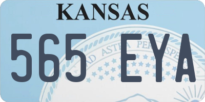 KS license plate 565EYA