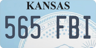 KS license plate 565FBI