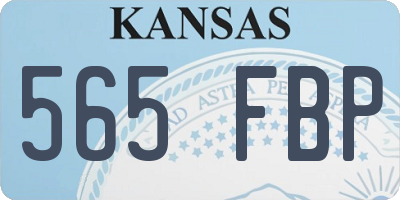 KS license plate 565FBP