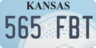 KS license plate 565FBT