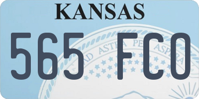 KS license plate 565FCO
