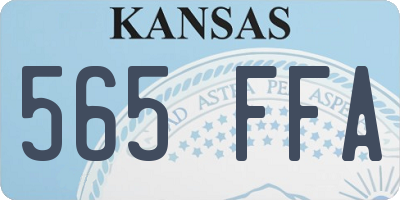 KS license plate 565FFA