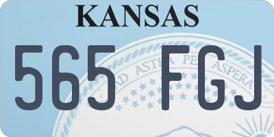 KS license plate 565FGJ