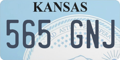 KS license plate 565GNJ