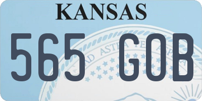 KS license plate 565GOB