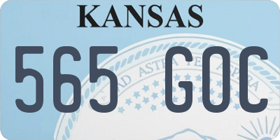 KS license plate 565GOC