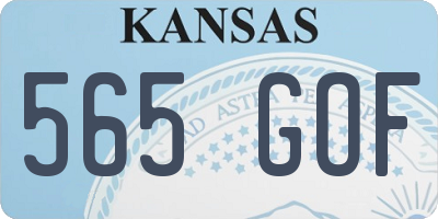 KS license plate 565GOF