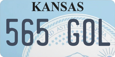 KS license plate 565GOL
