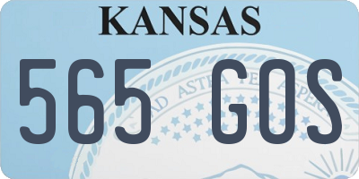 KS license plate 565GOS