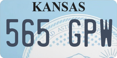 KS license plate 565GPW