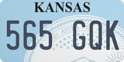KS license plate 565GQK