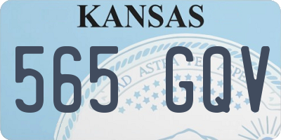 KS license plate 565GQV