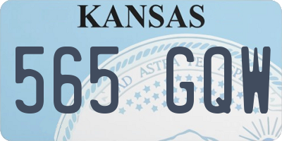 KS license plate 565GQW