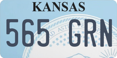 KS license plate 565GRN