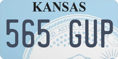 KS license plate 565GUP