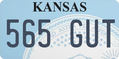 KS license plate 565GUT