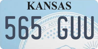 KS license plate 565GUU