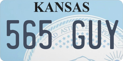 KS license plate 565GUY
