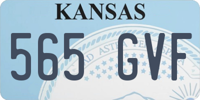 KS license plate 565GVF
