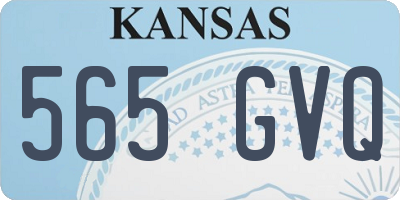 KS license plate 565GVQ