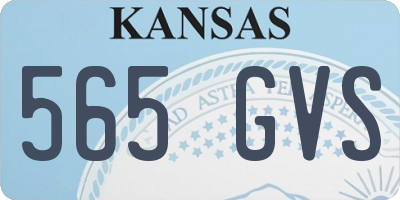 KS license plate 565GVS