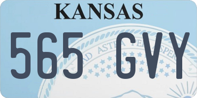 KS license plate 565GVY
