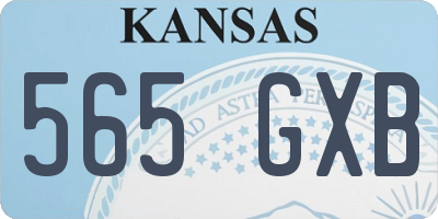 KS license plate 565GXB