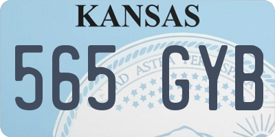 KS license plate 565GYB