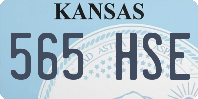 KS license plate 565HSE