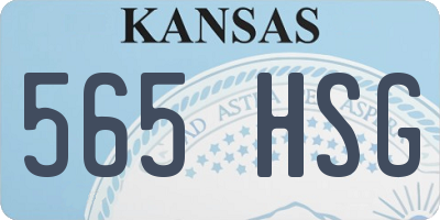 KS license plate 565HSG