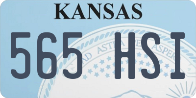 KS license plate 565HSI