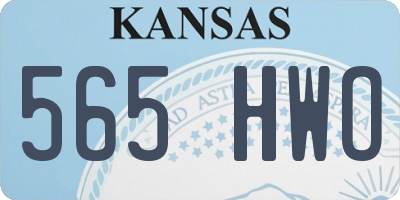 KS license plate 565HWO