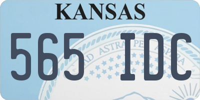 KS license plate 565IDC