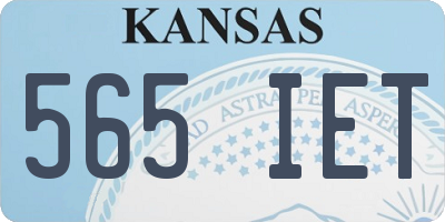 KS license plate 565IET