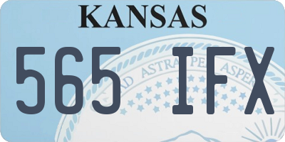 KS license plate 565IFX