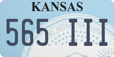 KS license plate 565III