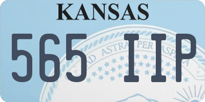 KS license plate 565IIP