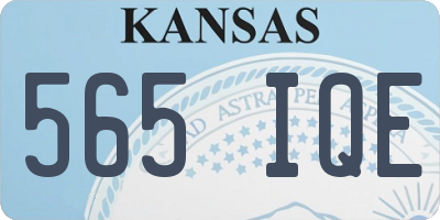 KS license plate 565IQE