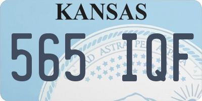 KS license plate 565IQF