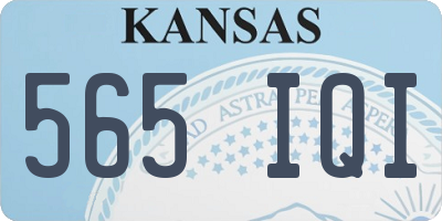KS license plate 565IQI