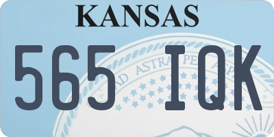 KS license plate 565IQK